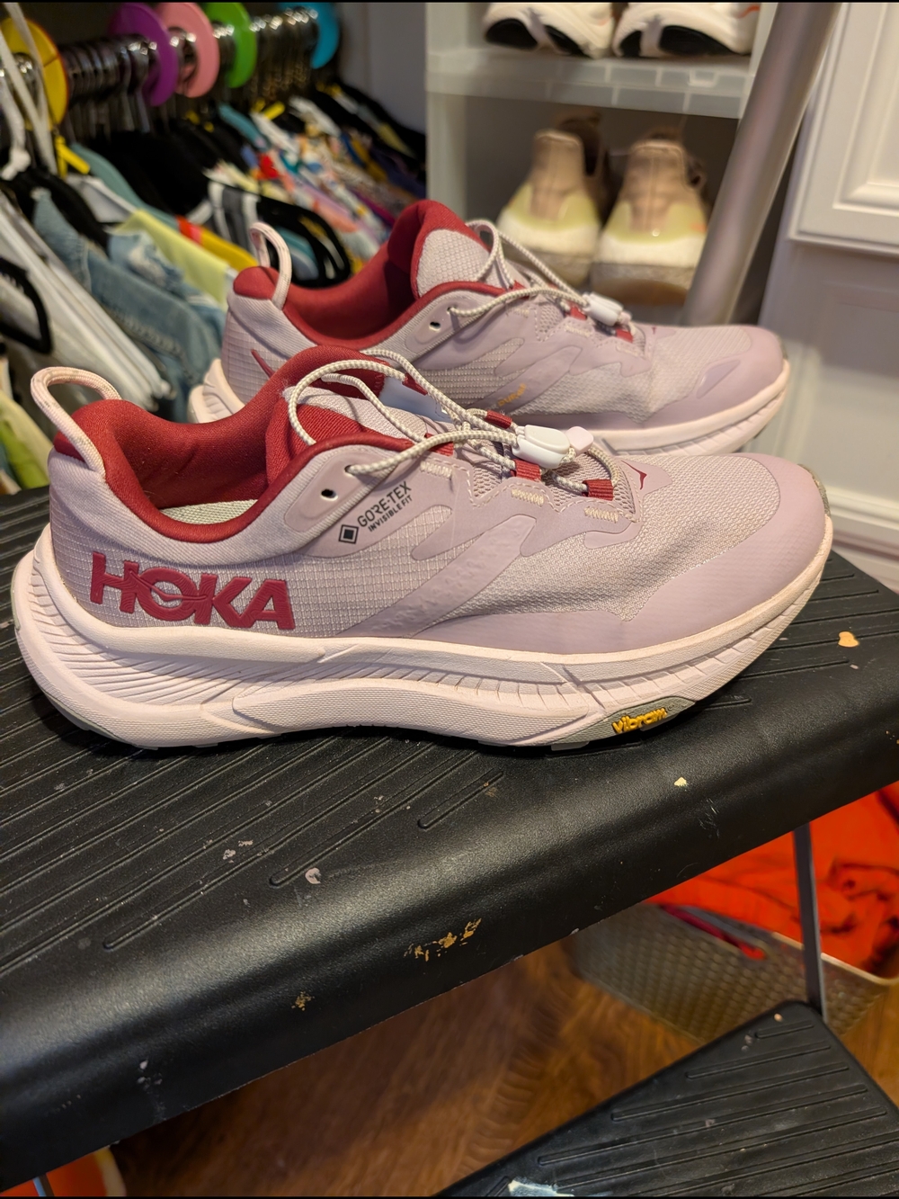 HOKA Transport Purple Pink Gortex Waterproof Trail Shoe - Picture 3 of 9